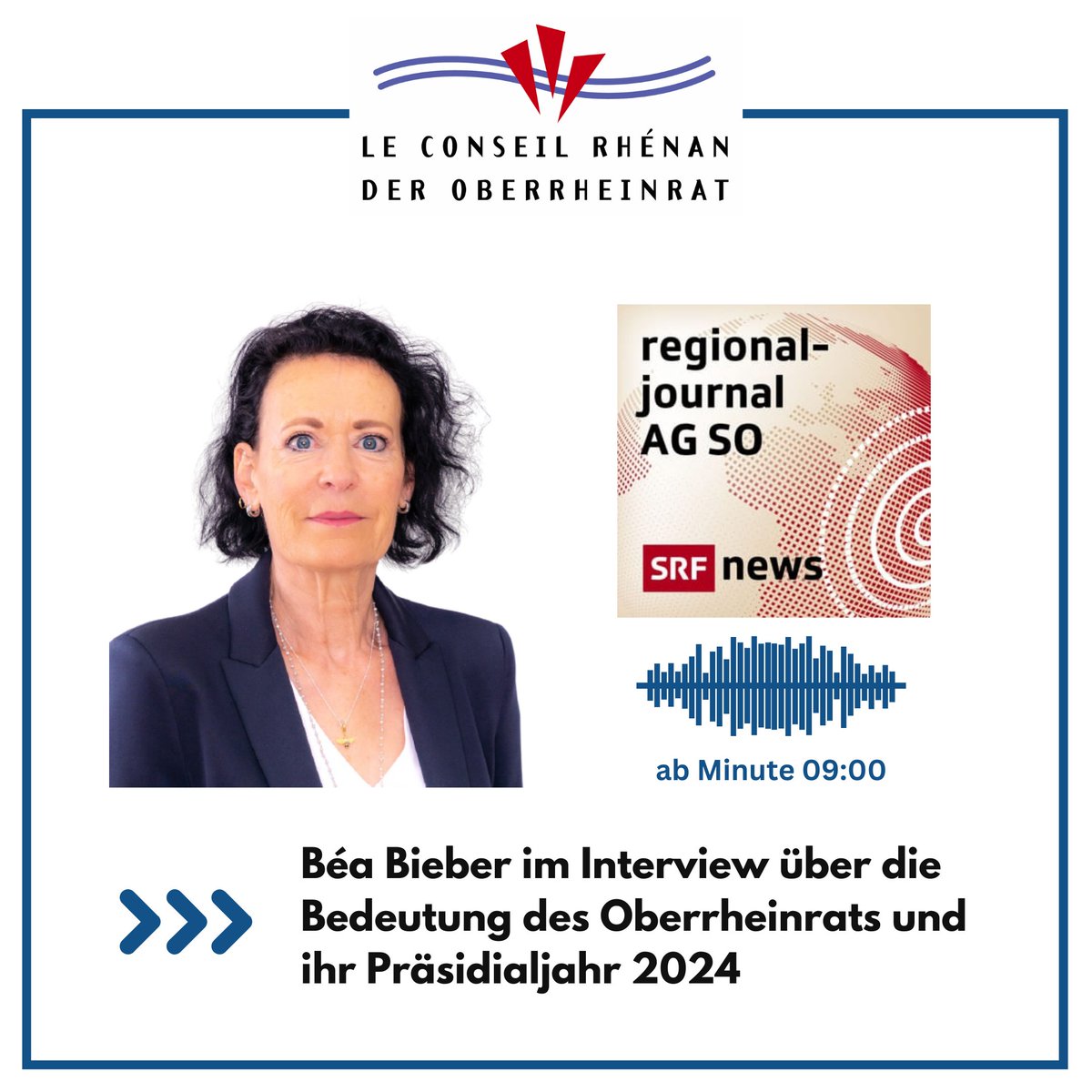 Interview hören / Ecouter l'interview 🎙👇

𝗭𝘂𝗺 𝗜𝗻𝘁𝗲𝗿𝘃𝗶𝗲𝘄
👉 oberrheinrat.org/de/service/new…

𝗘𝗰𝗼𝘂𝘁𝗲𝗿 𝗹'𝗶𝗻𝘁𝗲𝗿𝘃𝗶𝗲𝘄 (en allemand)
👉 conseilrhenan.org/fr/services/ac…
