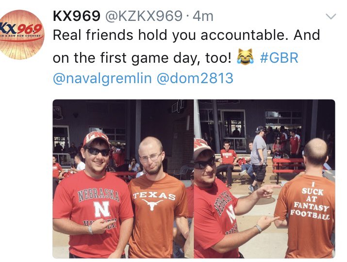 dom2813's tweet photo. @barstoolsports @BussinWTB He had to where this to the first Nebraksa game, and it was not against Texas. https://t.co/v9ApdVSo0g