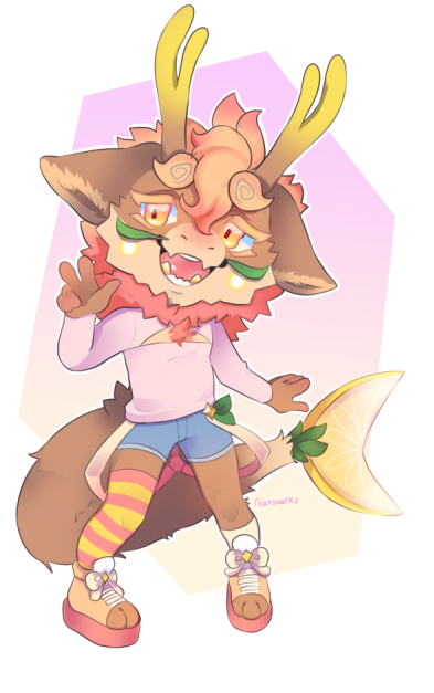 zhiazmel's tweet photo. @__catsharkk Fruity dragon 🍑 :3 https://t.co/5oYfP8HVkc