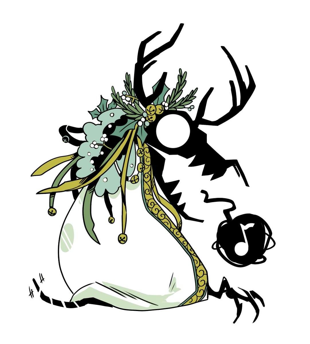 late holiday art 🌿 please let them in &amp; give them a snack