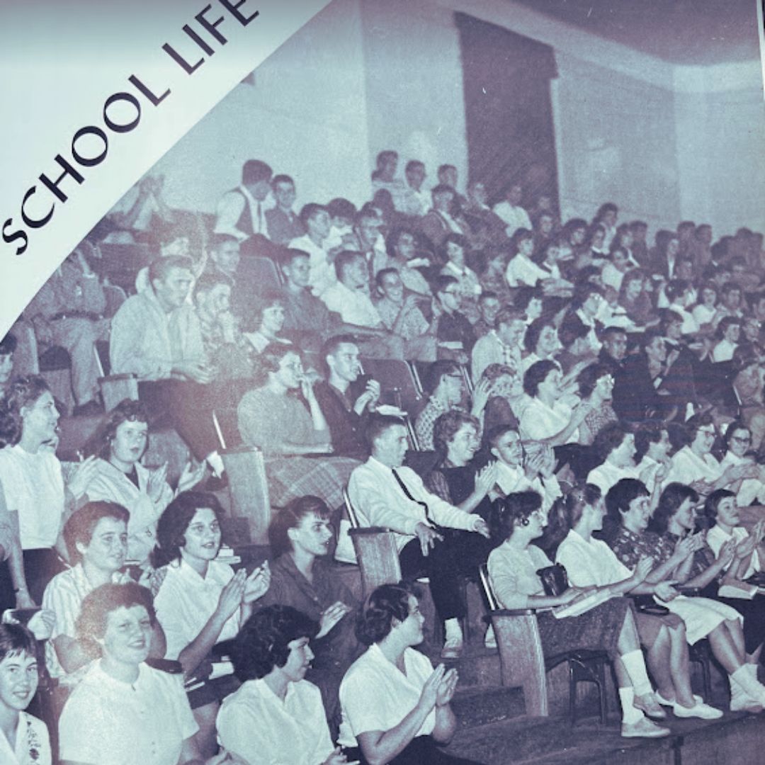 #TBT Here is a look at our bleachers in our gym back in the 50's when the Olmsted Community Center operated as a school. If you went to school here, we would love to see you pictures and hear your stories! Email us at amanda@olmstedcc.com to share!