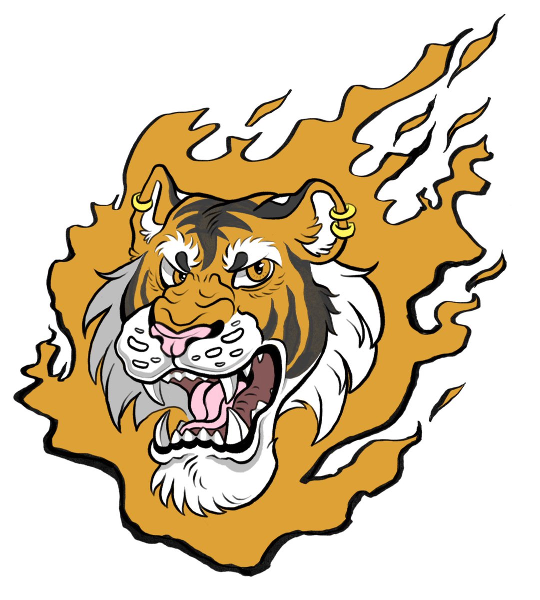 Tiger I doodled on procreate some time ago. Maybe I should take comms like this! 
#furryart #tiger #Procreate