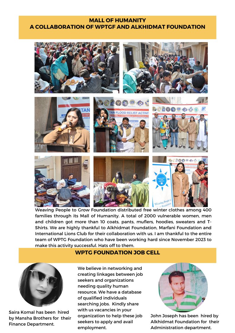 KiranSamuel's tweet photo. PLEASE HAVE A LOOK ON WEAVING PEOPLE TO GROW FOUNDATION'S DECEMBER 2023 NEWSLETTER. https://t.co/W3jBbJTN22