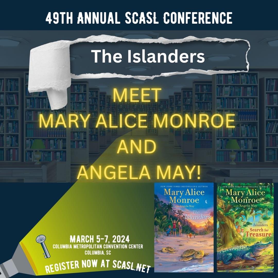 SCASLNet's tweet photo. How did you fare in our five book author trivia questions? We are excited to see these authors at the conference! #SCASL24 #BreakOutSCASL
@suefliess @maryalicemonroe @angelamaybooks @rebeccacaprara @irene_latham @charleswaterspoetry @mindymcginnisauthor https://t.co/TqX1EuMkN4