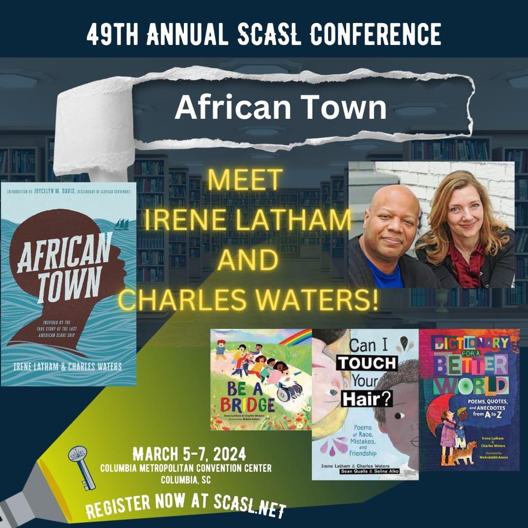 SCASLNet's tweet photo. How did you fare in our five book author trivia questions? We are excited to see these authors at the conference! #SCASL24 #BreakOutSCASL
@suefliess @maryalicemonroe @angelamaybooks @rebeccacaprara @irene_latham @charleswaterspoetry @mindymcginnisauthor https://t.co/TqX1EuMkN4