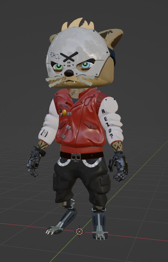 eonrift's tweet photo. We're making great progress on the game-ready versions of Monk. 

Here's the latest look at the standard Monk model that will be accessible to every GHOST MACHINE #1 holder. https://t.co/jMZSuBPLEb