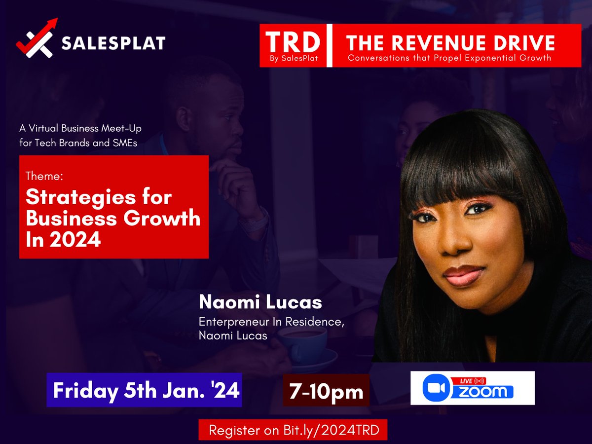 RealNaomiLucas's tweet image. Tomorrow is the day.

If you are a tech founder or small business owner, join me and other distinguished Panelists as we deep dive business growth for 2024.

Interested? Register here bit.ly/2024TRD

I look forward to seeing you there.
#therevenuedrive
#salesplat