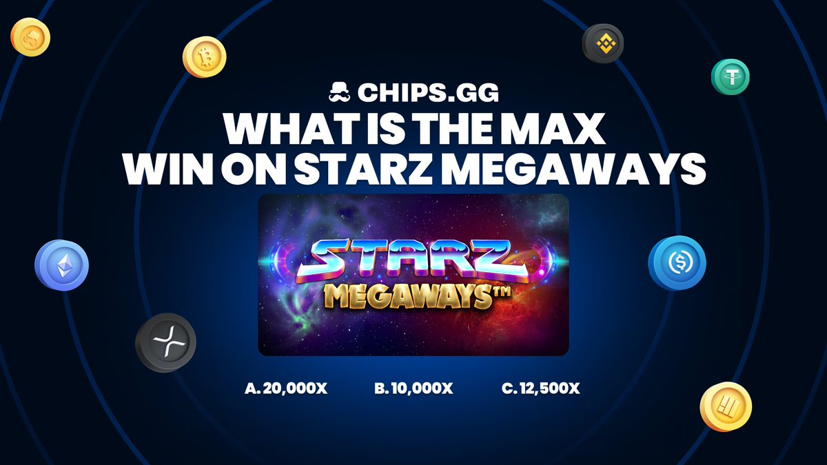 🪐 What is the max win on Starz Megaways?

A) 20,000X
B) 10,000X
C) 12,500X

Get your predictions down below &amp; RT! 🎁
📍 Try your luck: Chips.gg