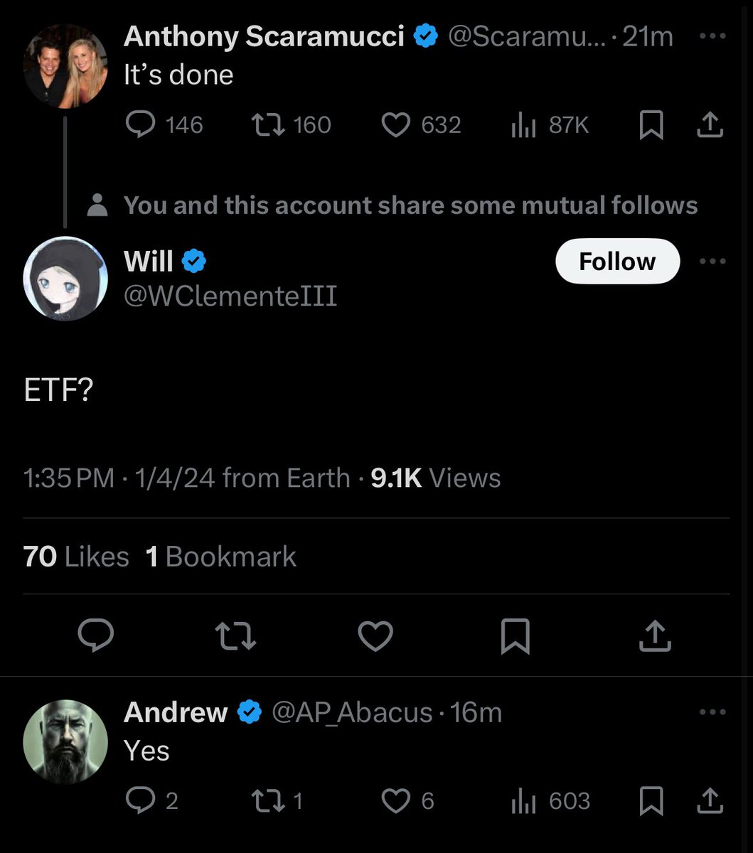 Insiders are signaling the spot #Bitcoin ETF has been approved 👀