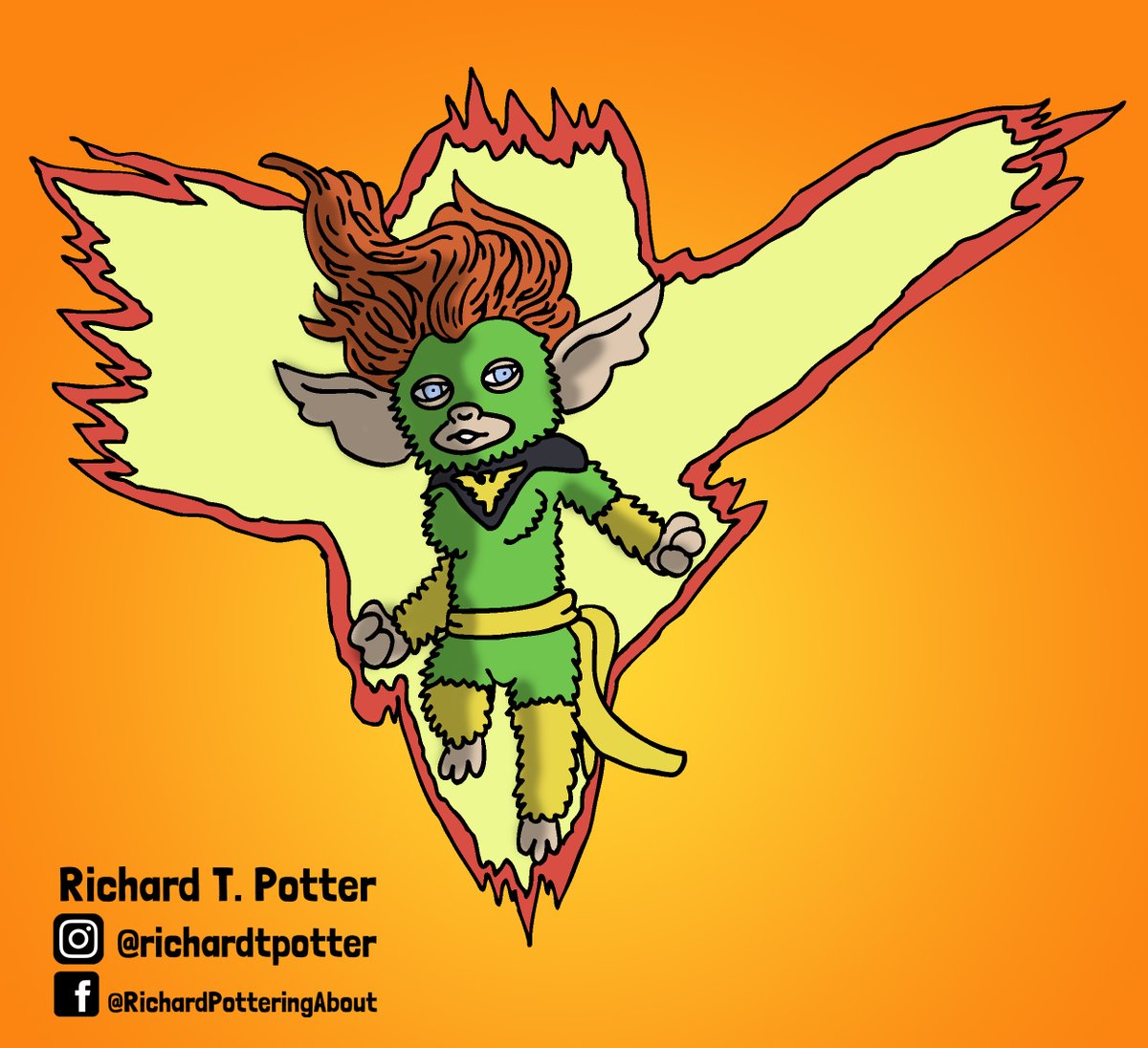 RichardTPotter's tweet photo. Dark Phoenix Gremlin
#illustration #illustrationart #art #artwork #drawing #digitalartwork #digitalart #digitalillustration #cute #cuteart #cuteillustration #gremlins #xmen #marvel #marvelfanart #fanart #comicbooks #comics #thorcomics #cartoon #cartoonart #darkphoenix #Phoenix https://t.co/AscKCHSOKF