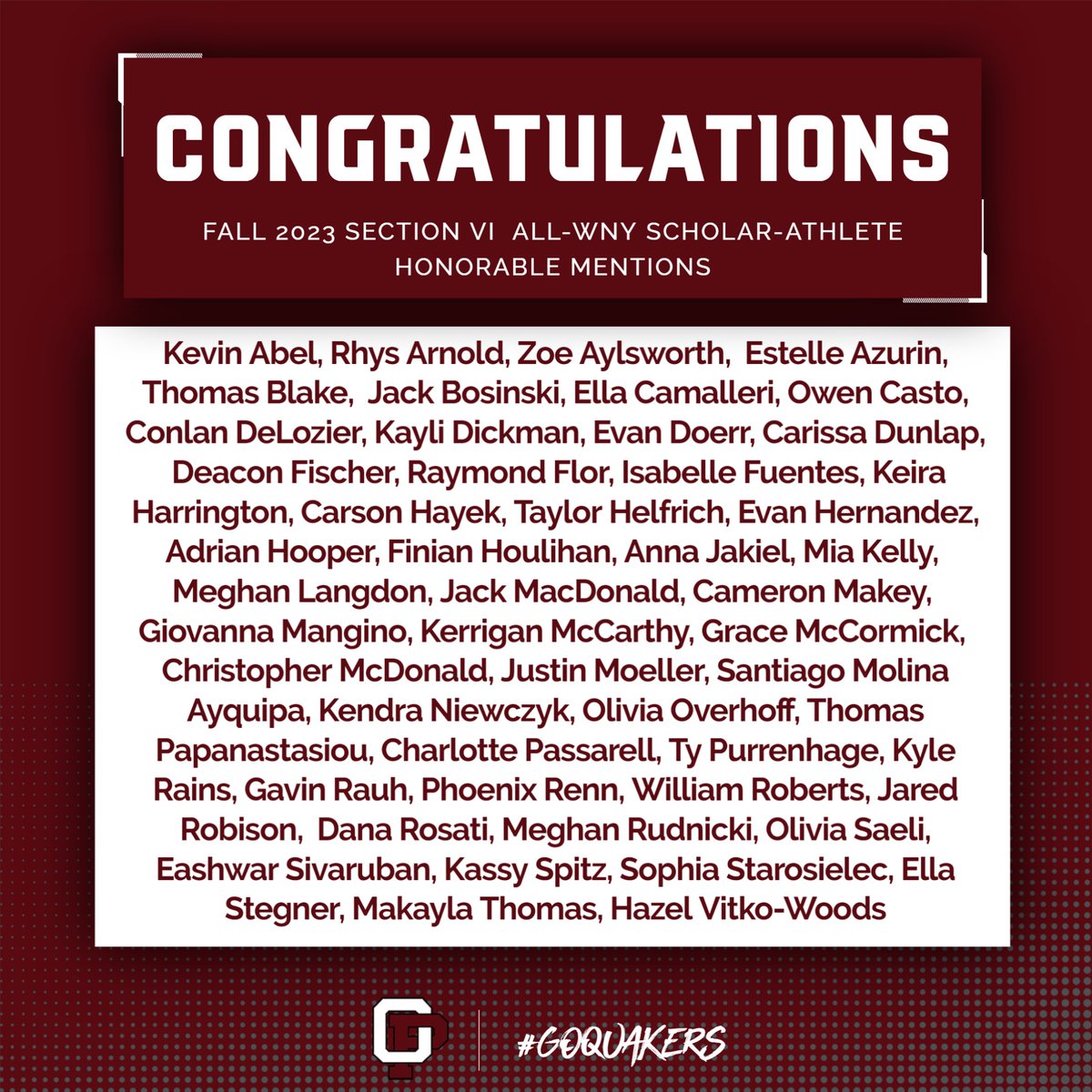 Congratulations to all of our Section VI Scholar-Athlete Winners and Honorable Mentions from the Fall season.  Keep up the hard work! <a href="/OPSchools/">Orchard Park CSD</a>