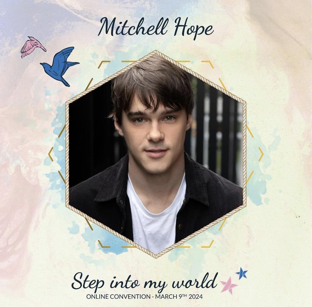 EuroConNet's tweet photo. GUEST ANNOUNCEMENT
#StepIntoMyWorld #wavescon
#MitchellHope
Online, Worldwide
9 March 2024
https://t.co/2bhCEhngzN
https://t.co/fkM1eF2xLC https://t.co/mZC946A0AX