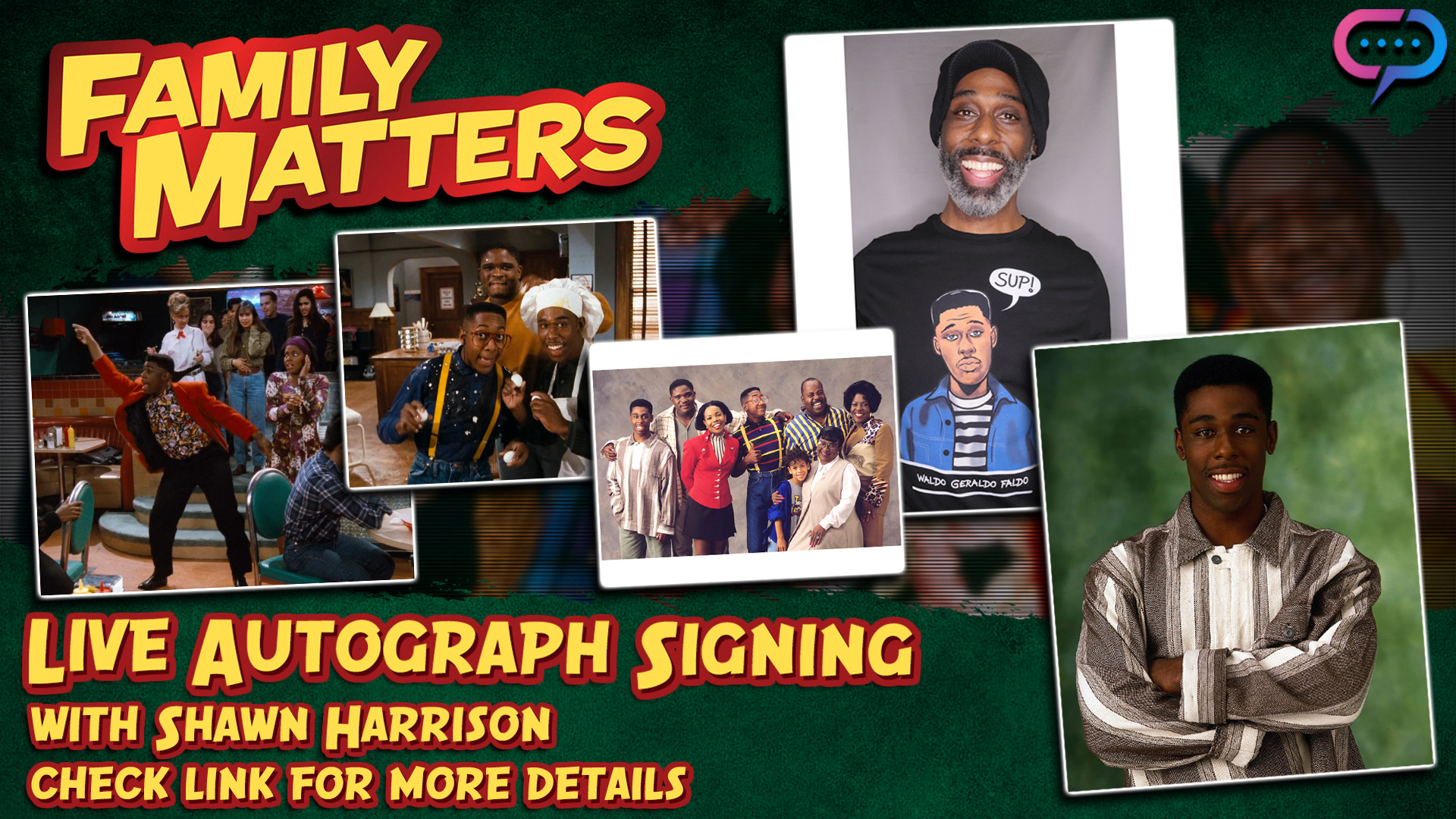 Streamily on X: "The talented Shawn Harrison is Signing Autographs LIVE  with the cast of Family Matters on February 3rd!! Known for their roles in # FamilyMatters as Waldo! Be sure to get