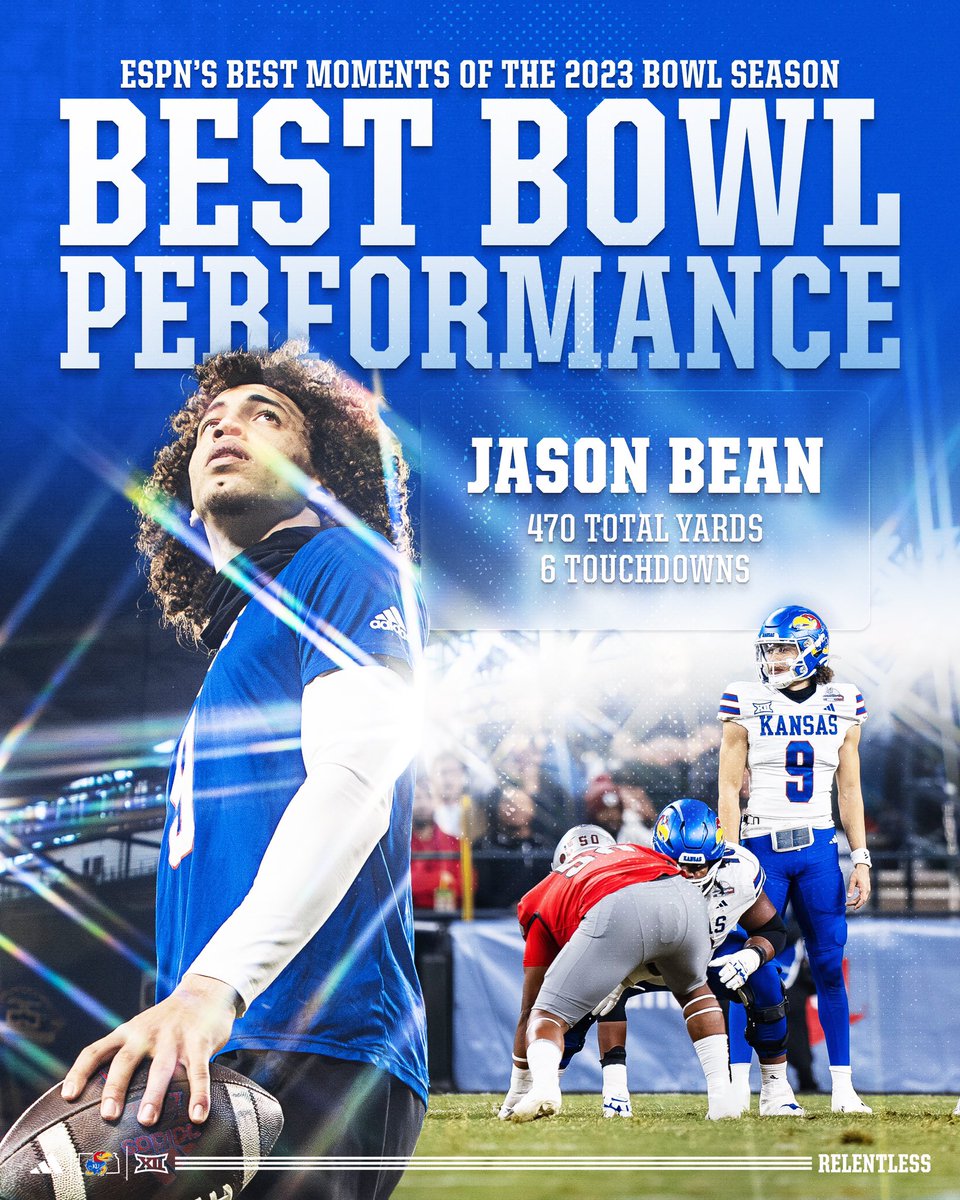 Went out on top 🫘 ESPN’s Best Bowl Performance of 2023: @jasonbean24