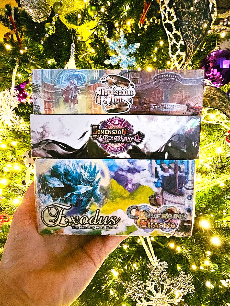 Happy New Year! THANK YOU for your support of the #ExodusTCG, whether through a new purchase from our Holiday Sale, discussing cards &amp; decks with others online, or sitting around the table with friends &amp; enjoying some fun games even while the game continues to be hiatus. We💖you!