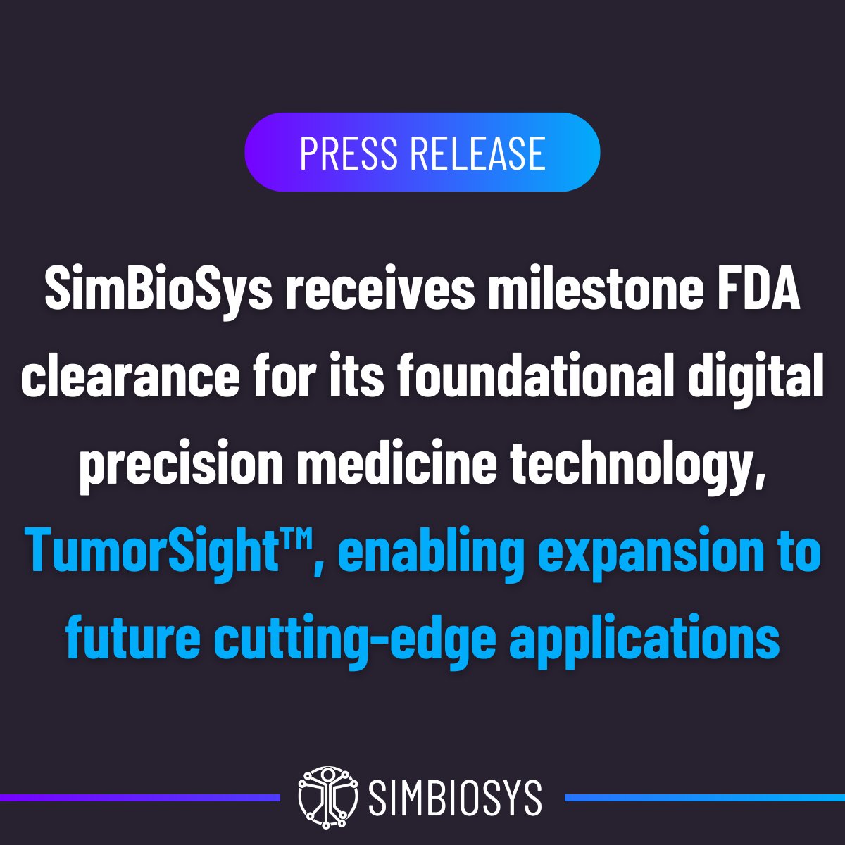 SimBioSys's tweet image. We are thrilled to announce our first FDA 510(k) clearance for our digital precision medicine technology, TumorSight™! This milestone allows us to deliver on our vision to redefine precision medicine and revolutionize patient care.
Read more here: businesswire.com/news/home/2024…