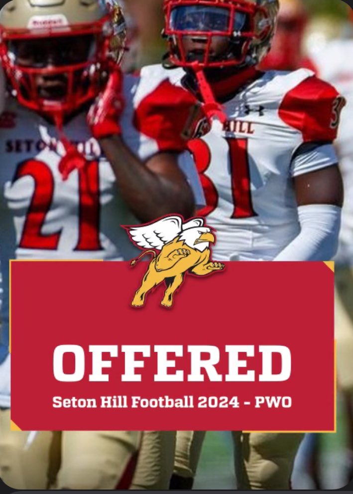 TaevonLegrande's tweet photo. After a great talk with @coachfiegener I’m blessed to say that I’ve received a D2 PWO Offer from @SHU_FBALL #AGTG @LeaneBeckey @AndrewErby @SteeltonRoller @PaFBRecruits https://t.co/xOewRjMgM4