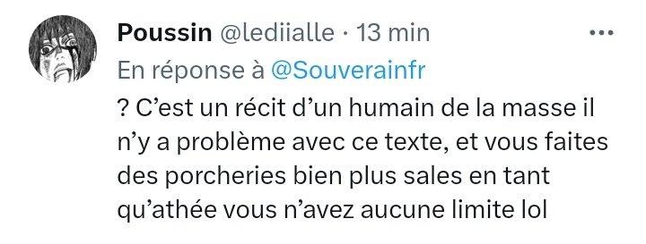 Les allahistes bloquent de plus en plus souvent quand on les confronté à leur idéologie totalitaire. 
De vrais wokes fragiles.