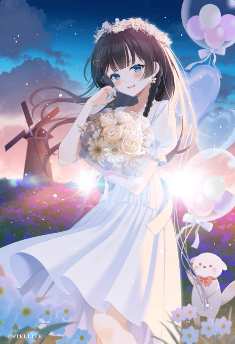 STELLIVE白雪ひなちゃんの誕生日記念イラストを担当しました 