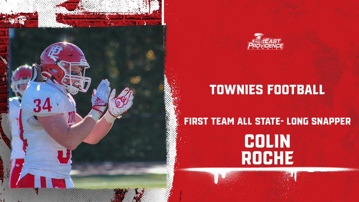 Congrats to Jr. Colin Roche on his selection to the Projo First Team All State Football Team. Colin was selected as a specialist in the long snapper position. Congrats Colin! #TowniePride