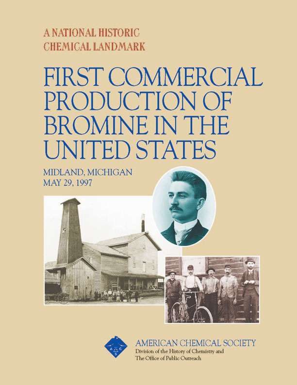 AmerChemSociety's tweet photo. #OTD in 1891, Herbert H. Dow successfully produced #bromine electrolytically from brine resources. In 1997, an #ACSLandmark was dedicated recognizing Dow's impact in the growth of the chemical industry in the United States. Learn more at https://t.co/B79f7Dj2Vi #Chemistry https://t.co/UCXFRpUJ5r