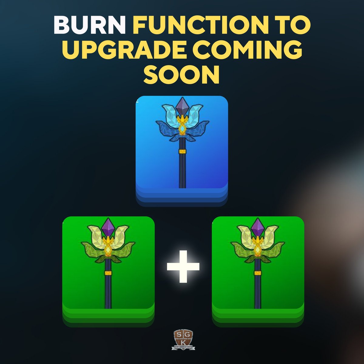 🔥 Exciting News for Gnomies! 🔥 Get ready for the Burn function to upgrade—our team has kicked off the development of an upgrade system! 🚀 Soon, weapons/gear holders can elevate their game by transforming commons into rare/epic/legendary. It's as simple as getting 2 of the…
