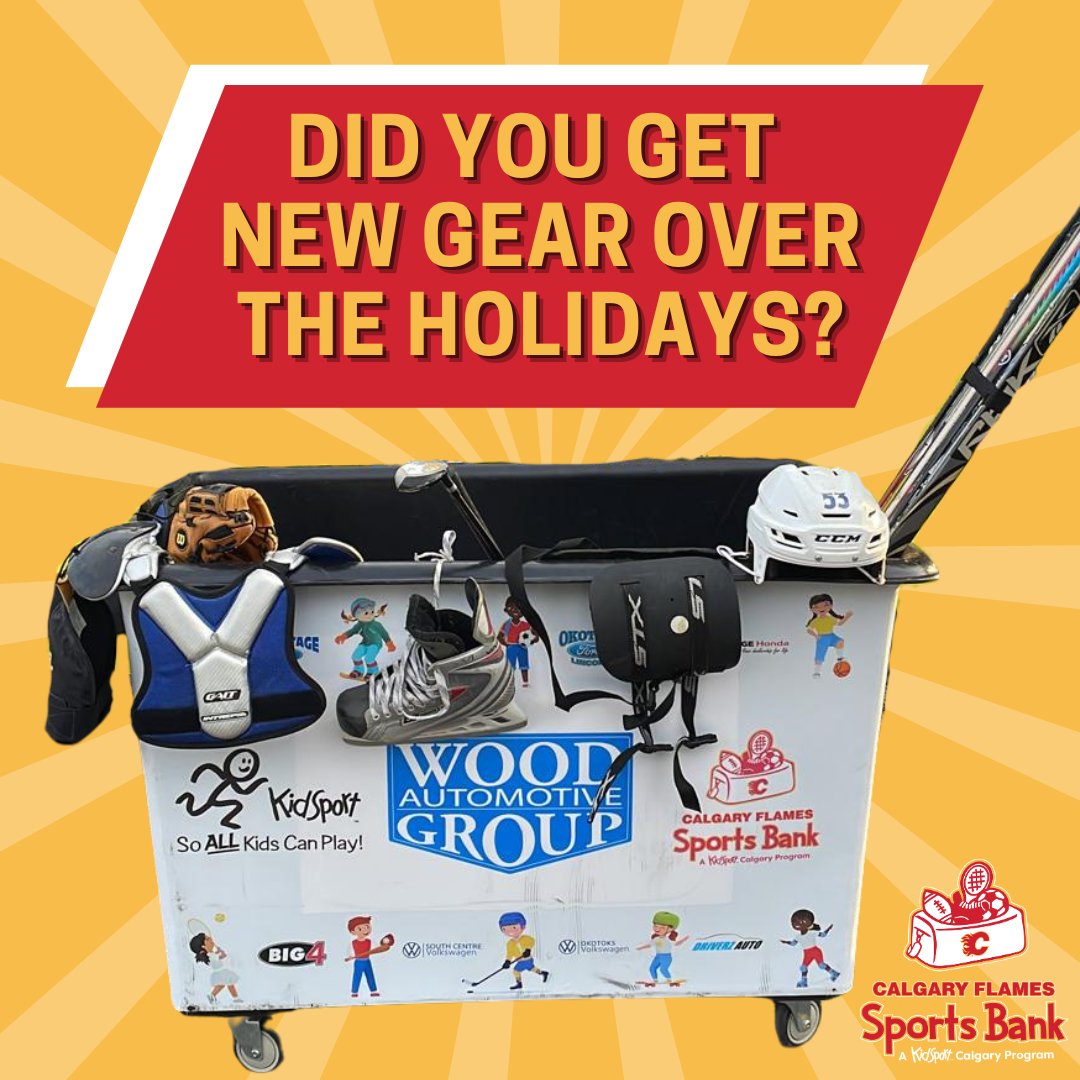 FlamesSportBank's tweet image. Get new gear over the holidays? Donate your old equipment at any Wood Automotive group:
➡️ @WoodridgeFord
➡️ @OkotoksFord  
➡️ @Advantage_Ford  
➡️ @Big_4_Motors 
➡️ @Village_Honda 
➡️ @SouthCentreVW   
Your gear could change the life of a kid in #YYC 🙌 #GettingKidsIntoGear