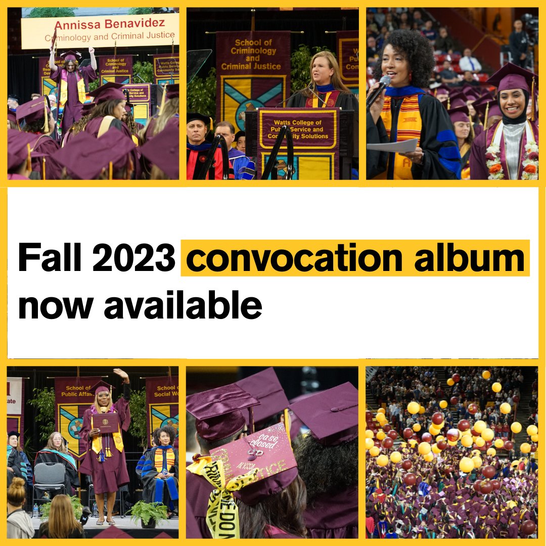 We had a magical night celebrating with our grads at our Watts convocation! Photo highlights from the fall ceremony are now available to view.  #ASUgrad #WattsGrad

Flickr album: bit.ly/3vldAqe