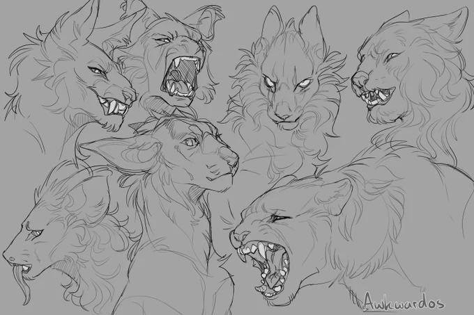 Late night headache sketching of sharp-toothed things