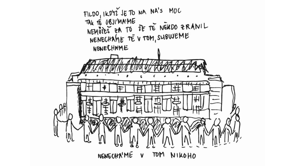 Mags_Muller's tweet photo. Today's memorial event for the victims of the mass shooting at the Faculty of Arts, Charles University, and the art that inspired it https://t.co/axM53PlXd5