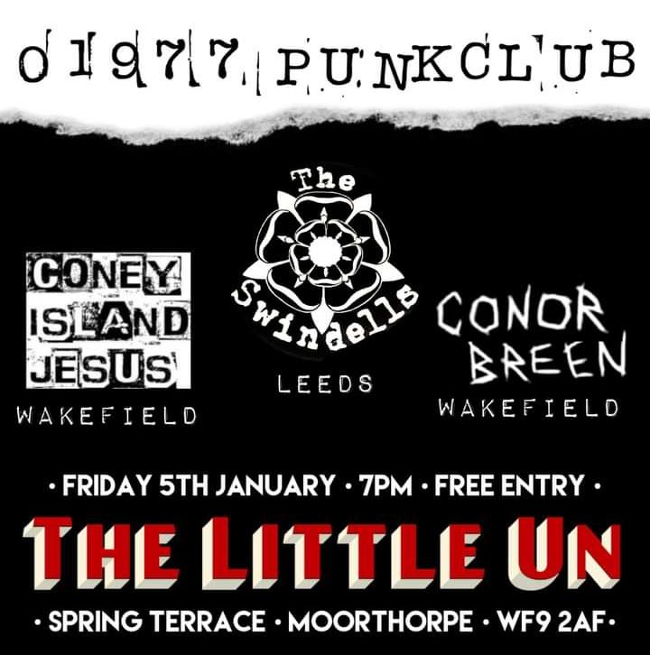 Tomorrow we're at The Little Un with Connor Breen and those wakey reprobates Coney Island Jesus! Free in, doors at 7pm!!!