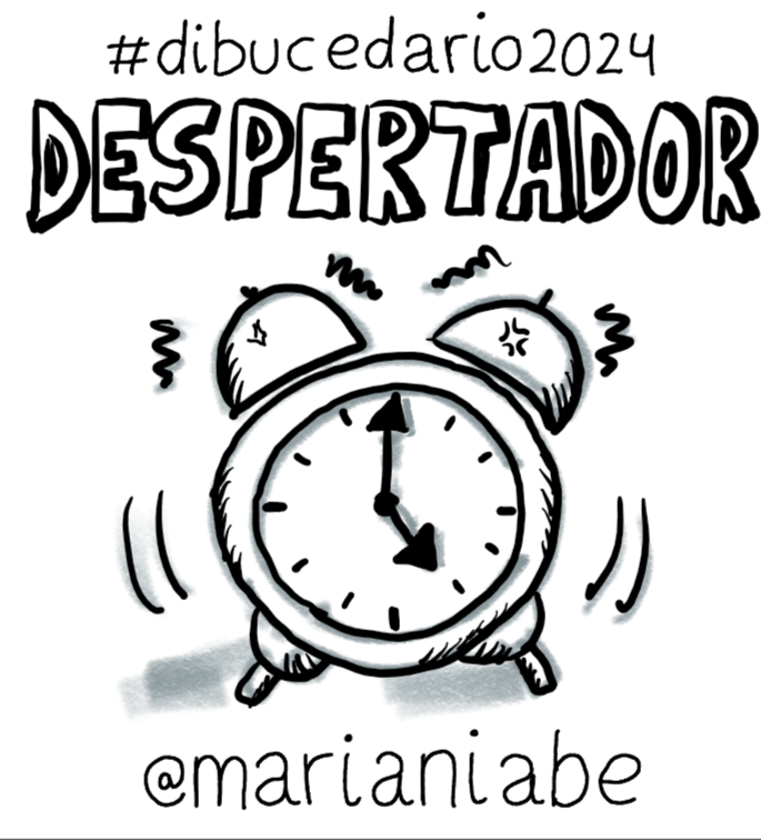 marianiabe's tweet photo. Día 4 del #Dibucedario2024 dedicado a las #OposicionesDocentes. #LetraD de #Despertador⏰, el aliado fiel en cada madrugón.
Perder la noción del tiempo es fácil, ¡pero que la alarma del éxito nunca deje de sonar! 💪 https://t.co/GpckqYLNZL