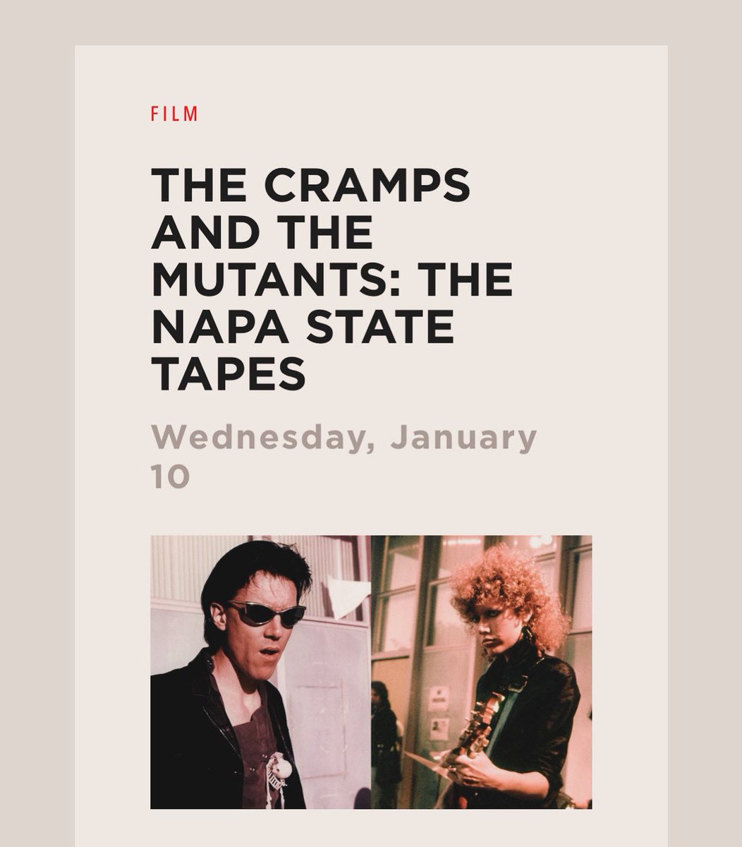 SoundUnseen's tweet photo. Our screening of THE CRAMPS AND THE MUTANTS: THE NAPA STATE at Trylon Cinema has SOLD OUT! By popular demand we have added a 2nd screening on January 10 at 8:30pm. Get tickets at the link in our bio.
#soundunseen #soundunseen25 #soundunseenmpls #thecramps #mpls #tryloncinema https://t.co/8jYupj56xw