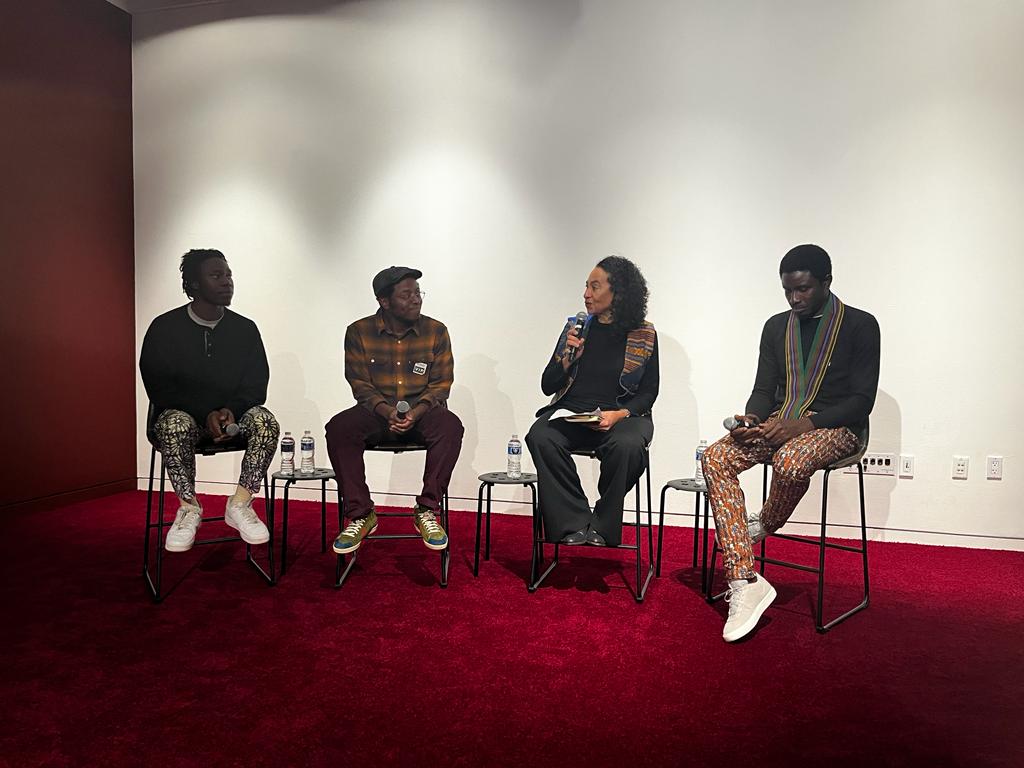 LeyeKomolafe's tweet photo. A month ago, I was invited by the Museum of the African Diaspora, San Francisco, CA, to join a panel discussion of Alain Kasanda's film, 'Coconut Head Generation'. Obayomi Anthony also joined the conversation, as Prof. Amina Mama moderated the conversation. (1) https://t.co/JauYcNHJbe