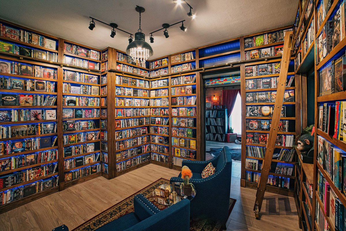 garycwarren's tweet image. I saw #PhysicalMedia is trending, so I have to show my library again. It's my pride and joy!