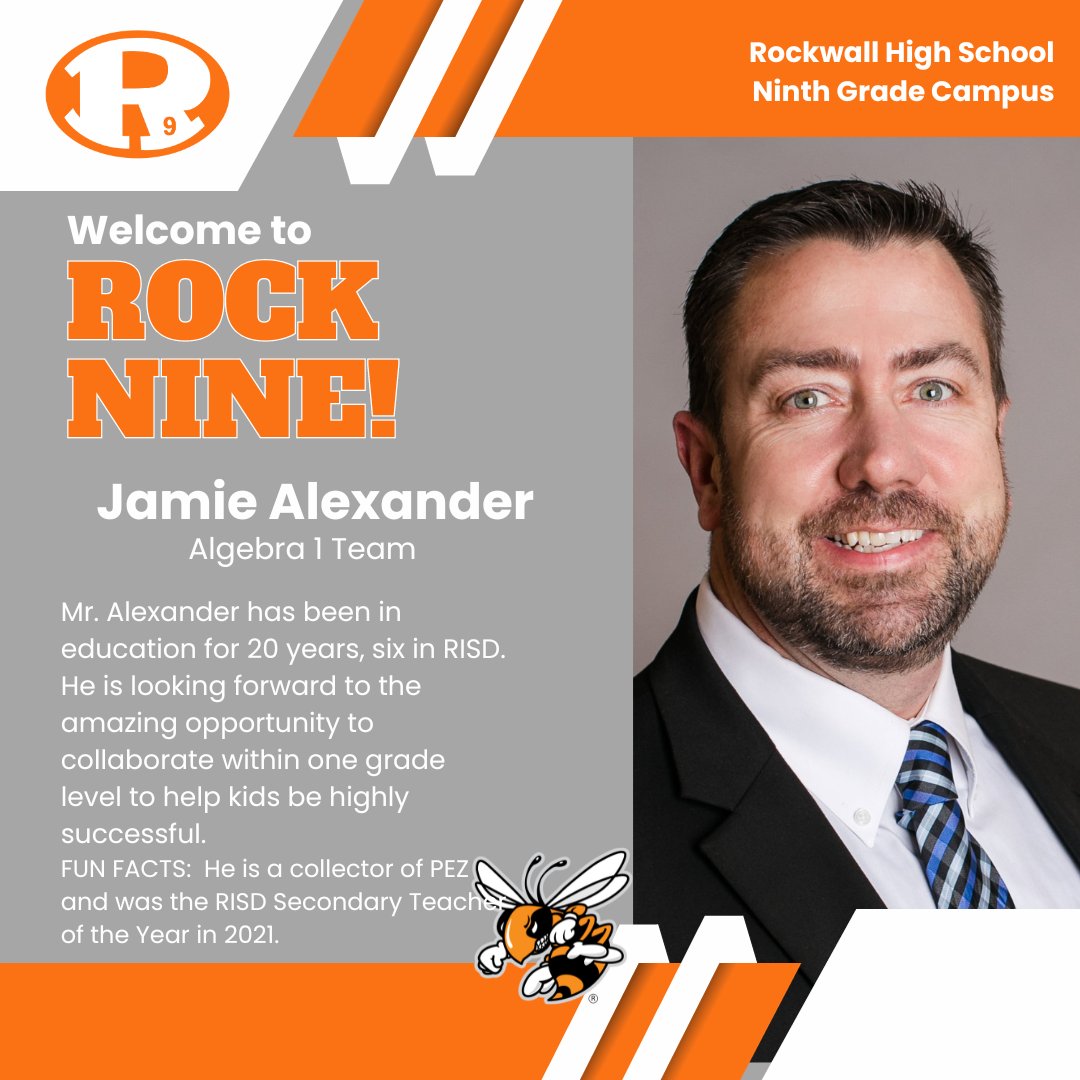 Rockwall_HS9's tweet photo. Welcome Mr. Alexander to our 9th grade campus! #Rock9 https://t.co/lSEvu1mfu2