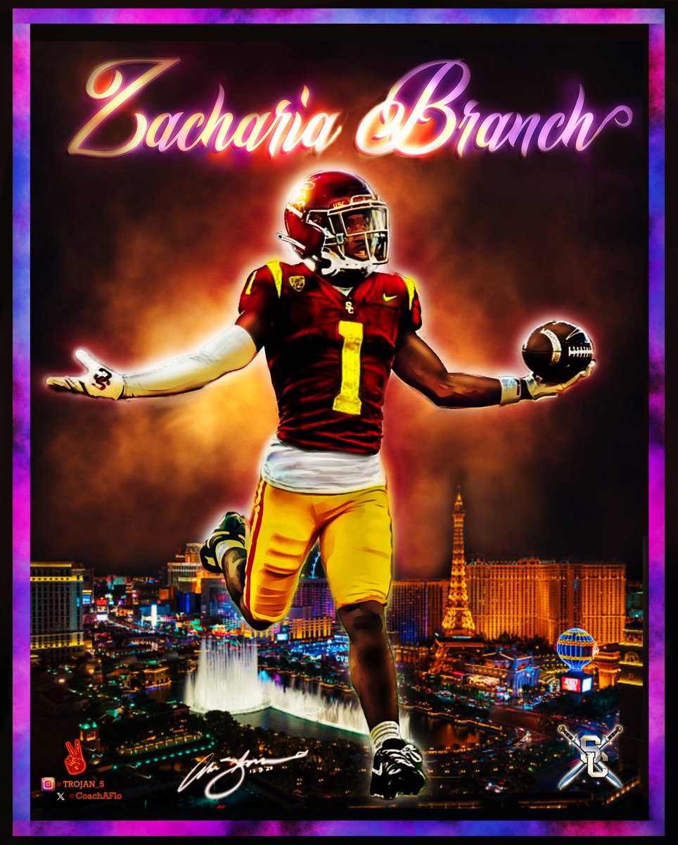 CoachAFlo's tweet photo. “Zachariah Branch” Freshman-USC-KR/PR - 1st Team ALL AMERICAN (Mixed-Media/Edit) @zachariahb03 @zionbranch @BishopGormanFB #playmaker #athlete #widereceiver #kickreturner #puntreturner #usc #football #trojans #southencalifornia #losangeles #lasvegas #allamerican #bishopgorman #art @uscfb @CoachNua @usc_athletics @theperistyle @LincolnRiley @AnnieHanson_ @uscfb @Coach_Henson @Coach_KMcDonald @CoachRoyM @CoachZachHanson @CoachSimmonsSC @DaGman7 @USCJ32 @Elijahblue_3 @ElijahBlu5. @MarcKulkin @MattLeinartQB @Tim_Prangley @FightOnRusty @uscpriority @LbcTrojan @TJAltimore @TheTrojanBlade @USCFootballNews