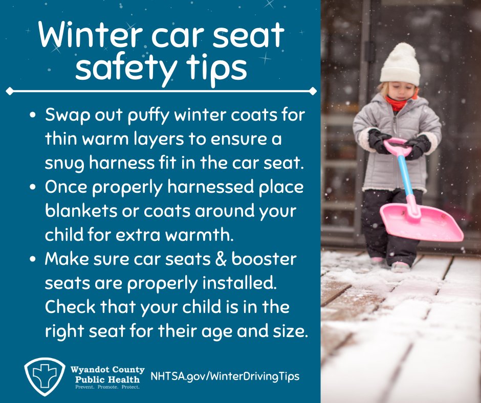 Wyandot County Public Health on X: Did you know that your child's winter  coat could be interfering with the proper harness fit on a car seat? ❄ Pick  thin, warm layers. Place