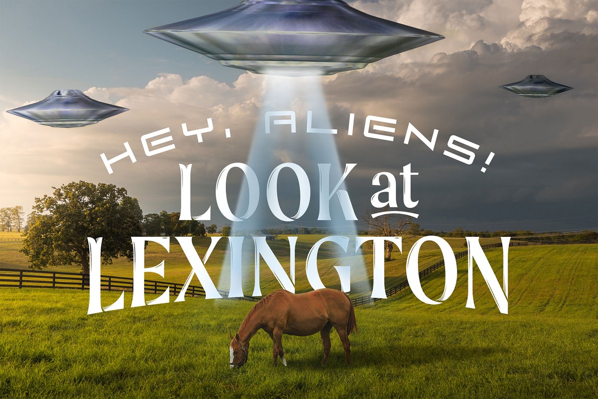 creativitymag's tweet image. Lexington, Kentucky, beamed a tourism ad into space—inviting aliens to visit: bit.ly/48s51Zq