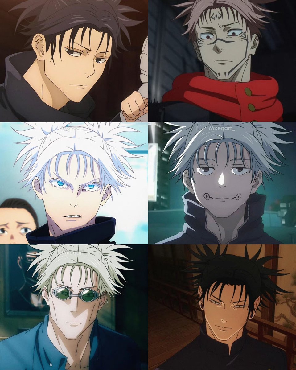 JJKcontents's tweet image. Jjk characters with Choso’s hair