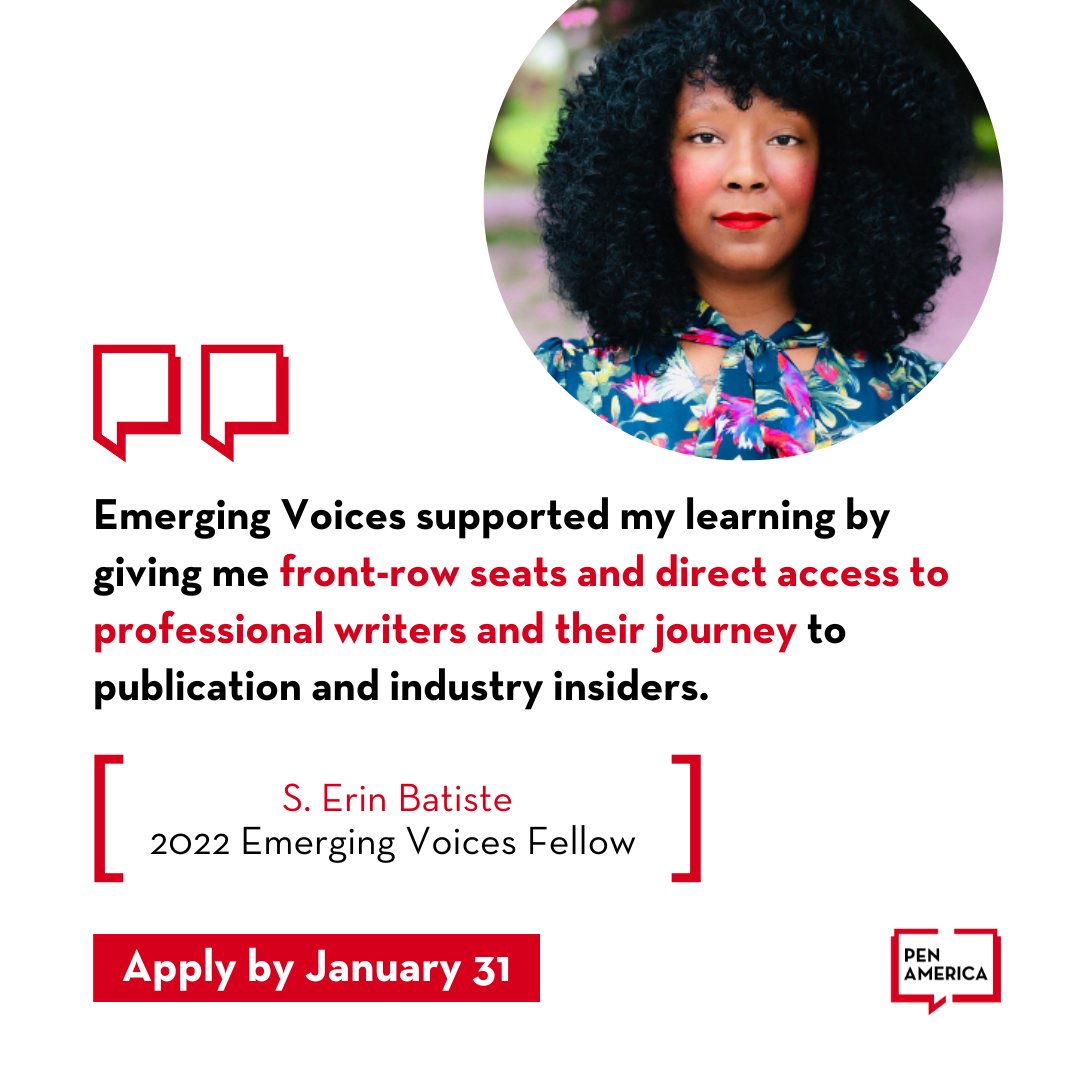 To apply, check out our website here: pen.org/emerging-voice…