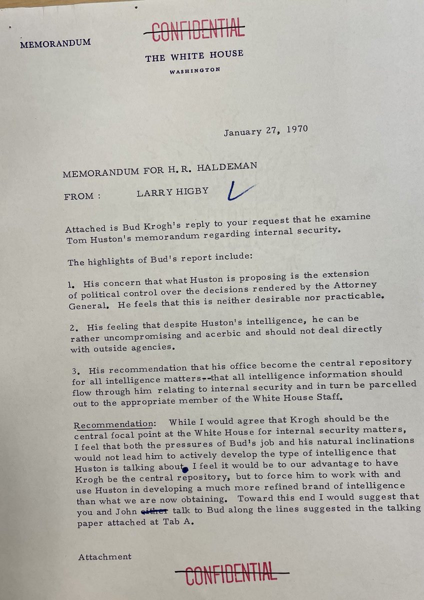 Dianabolsinger's tweet photo. Recently declassified—The White House needs some “plumbers”…#NixonLibrary #Watergate https://t.co/kOLTlMHier