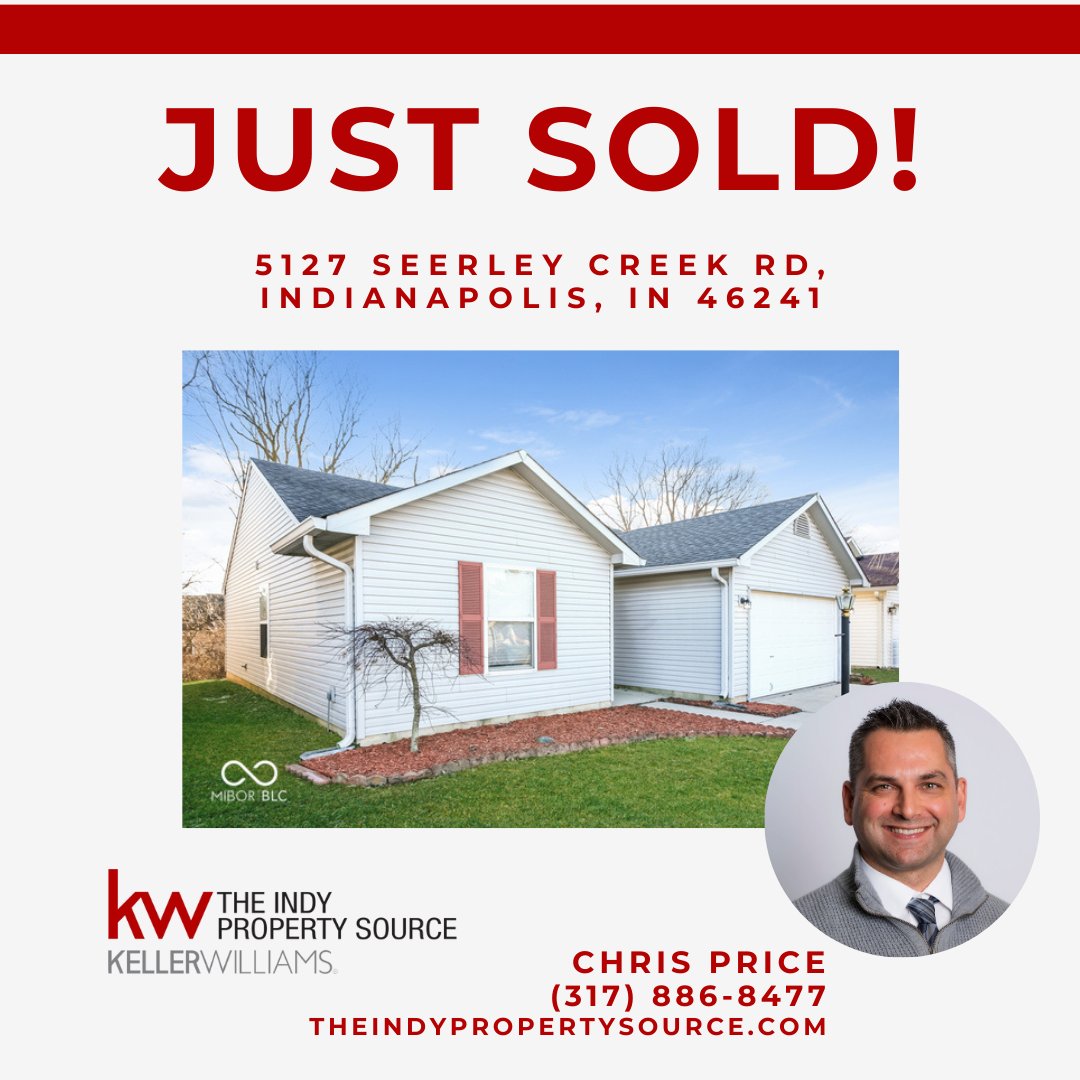 indypropsource's tweet photo. Sold in #DecaturTownship! 5127 Seerley Creek Rd, #Indianapolis, IN 46241 - TIPS broker Chris Price successfully listed &amp; marketed this home to a sale for our client! Got a home to sell? Contact Chris at (317) 886-8477 or Info@KWTIPS.com. #JustSold #Realtor https://t.co/rVsHQDvwSP https://t.co/0tDpmL1T9m