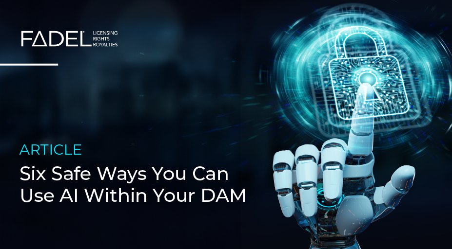 FADELSoftware's tweet photo. Unveiling six safe ways you can use #AI within your #DAM! @GreggGuest shares his expertise on leveraging #ArtificialIntelligence in #DigitalAssetManagement workflows while safeguarding against #IP & #CopyrightRisks. Read the full article in @DAMNEWS: https://t.co/Tj1cjoHzQ3 https://t.co/JPtHTRjM1Z