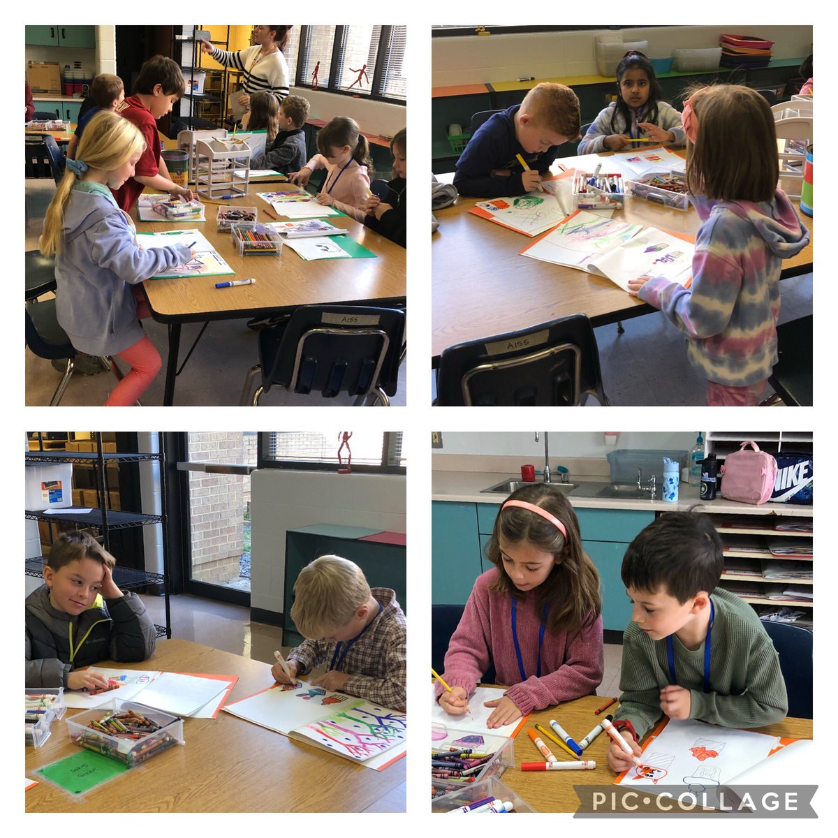 These students are creating masterpieces in Ms. Stanescu’s art class! @CrabappleColts @dr_cheatham @havensCCES @mremoryrawlings