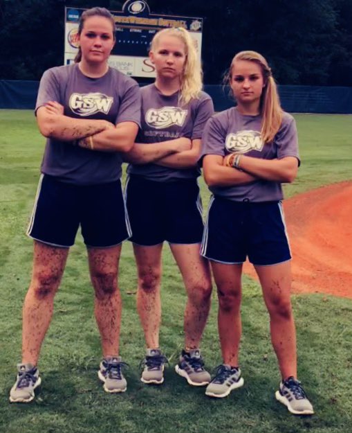 _GSWSoftball's tweet photo. ⏪ Throwback Thursday with Elizabeth Wills, Kayla Kerr, and Chloe Zoeller🤩 #canesbaby https://t.co/9UxCSmaBah