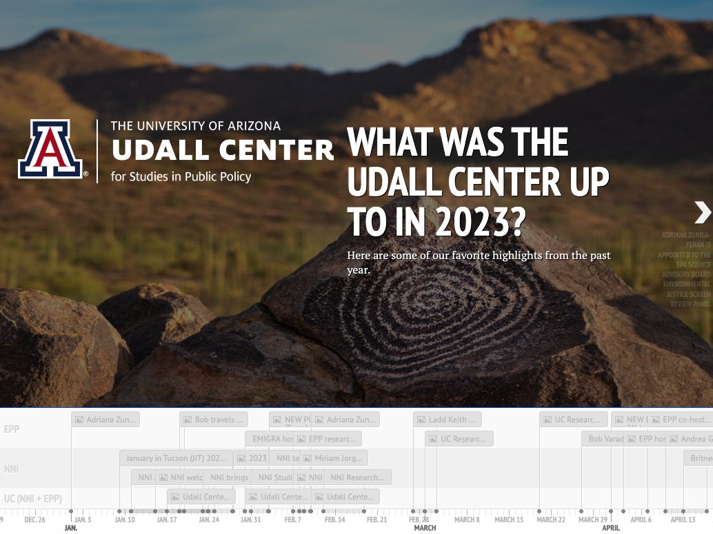 What a difference a year makes!🤩

2023 was year of impact here at the Udall Center.

Check out our interactive highlight timeline + facts and figures in our "Year in Review" post here: udallcenter.arizona.edu/news/2023-revi…