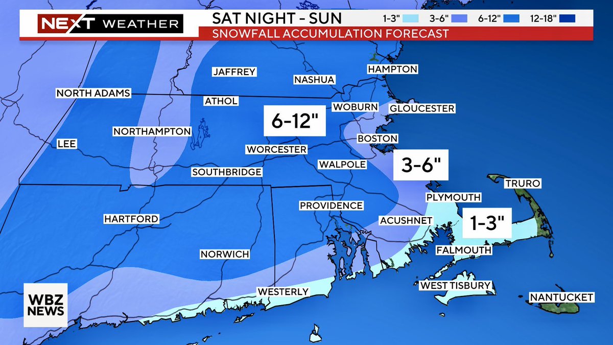 RochieWBZ's tweet photo. Here is the very latest #SnowMap from our folks in the @WBZ Weather Department….. https://t.co/gC8VFAGSlS