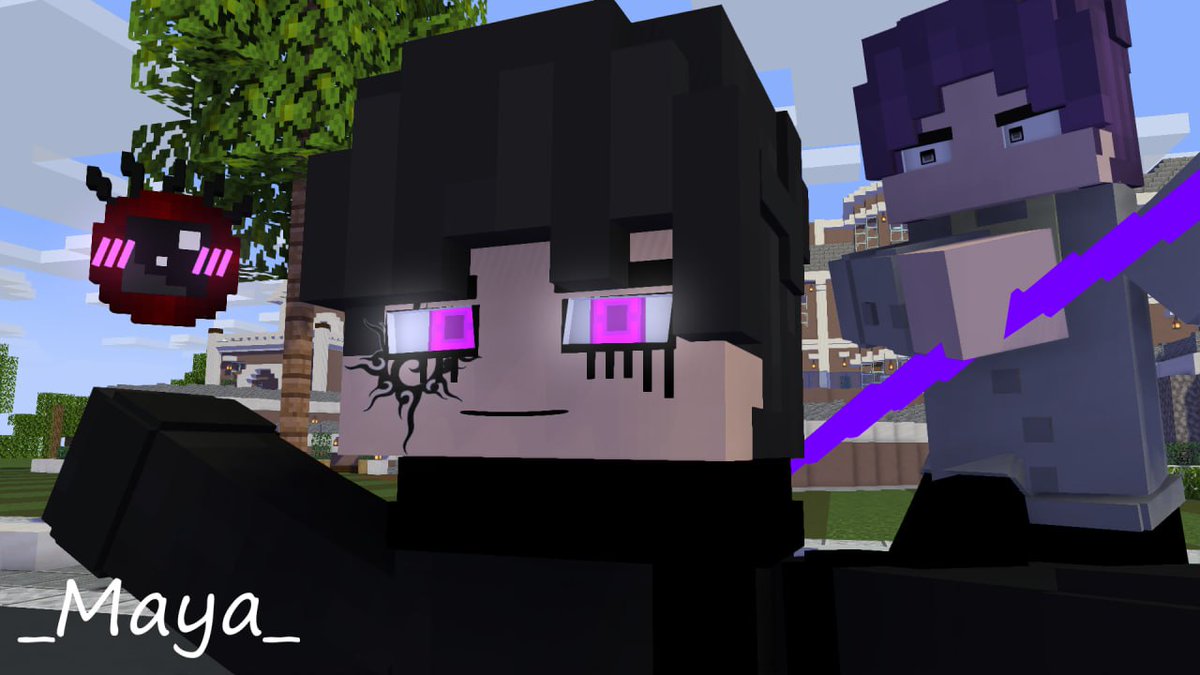 _Maya_________'s tweet photo. 🖤Cyrus x Pur💜(NOT A SHIP💋)
Phew, it's been a long time since I've been gone.. 

#yeosm #minecraft #mineimator #cyrus #pur https://t.co/6MFtHy5bIt