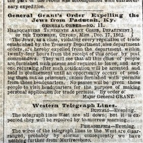 TammiMinoski's tweet photo. #OTD 1863: General Henry Halleck instructed General #UlyssesSGrant to revoke his #GeneralOrderNumber11 which expelled Jews from his territories. https://t.co/22wD6OaDW4 #CivilWar #Antisemitism https://t.co/n7jViGaUJl